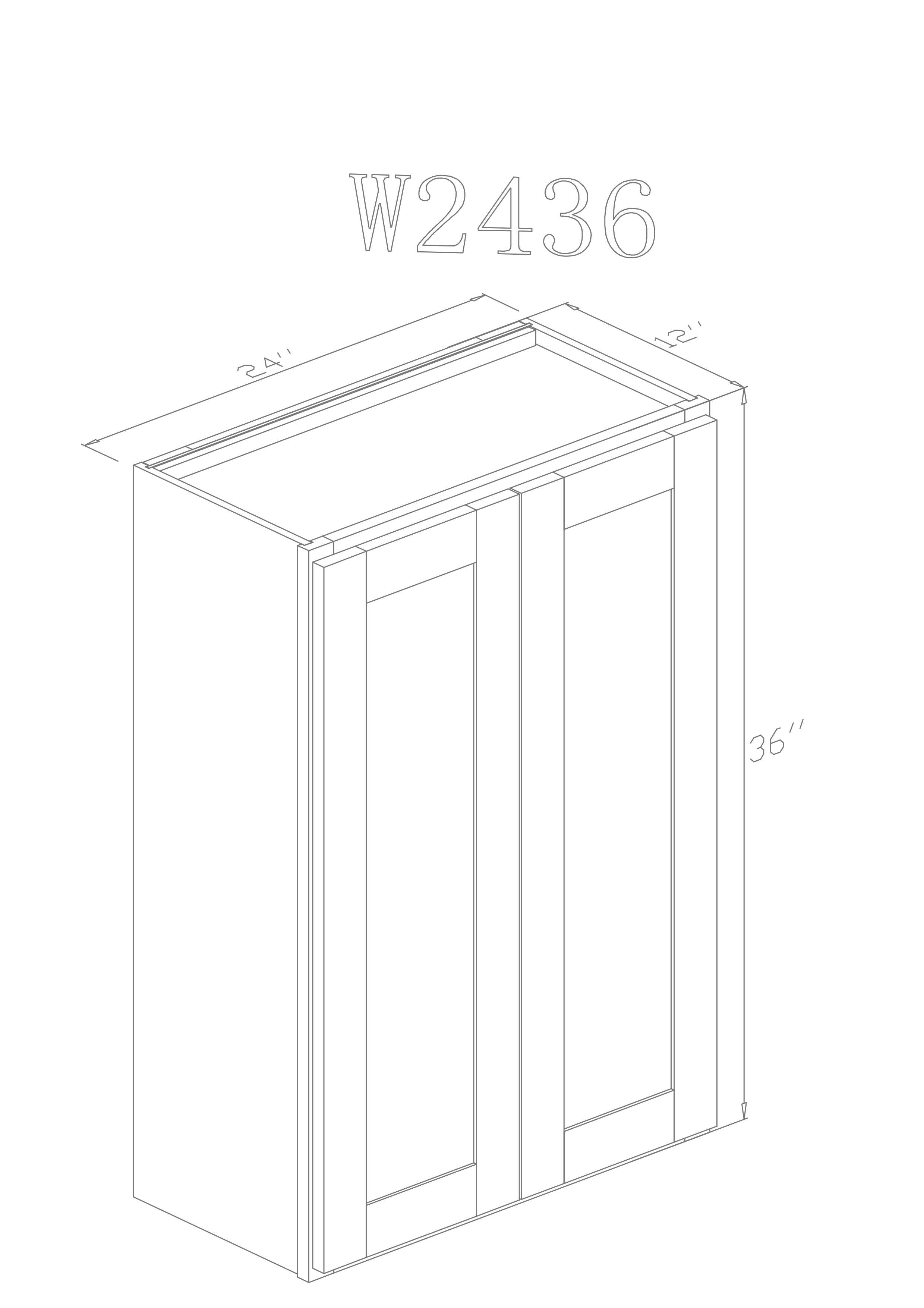 Wall 24" - Pure Grey 24 Inch Wall Cabinet - ZCBuildingSupply