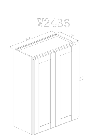 Wall 24" - Pure Grey 24 Inch Wall Cabinet - ZCBuildingSupply