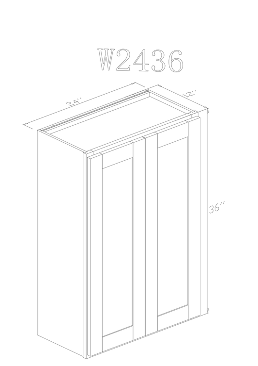 Wall 24" - Almond White 24 Inch Wall Cabinet - ZCBuildingSupply