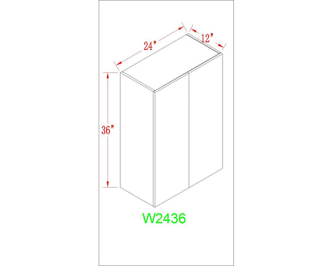 Wall 24" - White Oak 24 Inch Wall Cabinet