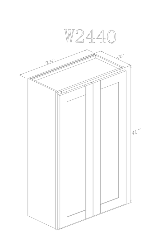 Wall 24" - Pure Grey 24 Inch Wall Cabinet - ZCBuildingSupply