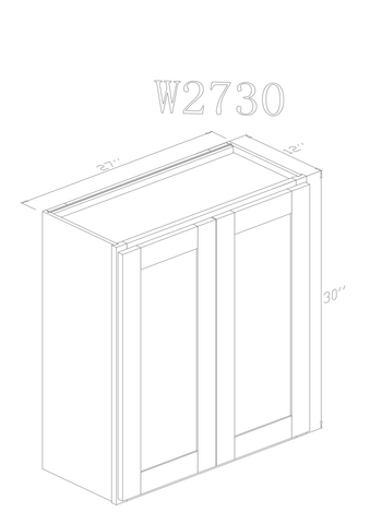 Wall 27" - Modern Grey 27 Inch Wall Cabinet - ZCBuildingSupply