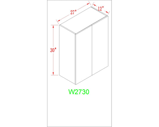 Wall 27" - Dark Grain 27 Inch Wall Cabinet