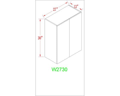 Wall 27" - Shiny White 27 Inch Wall Cabinet