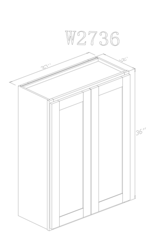Wall 27" - Pure Grey 27 Inch Wall Cabinet - ZCBuildingSupply
