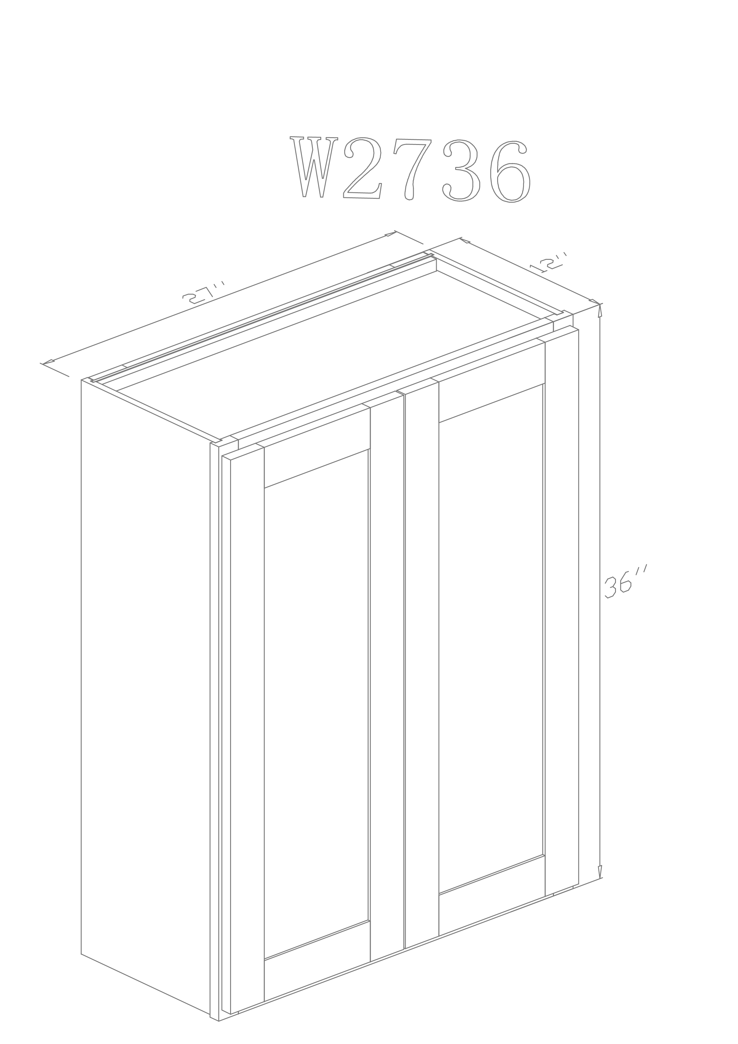 Wall 27" - Pure Grey 27 Inch Wall Cabinet - ZCBuildingSupply