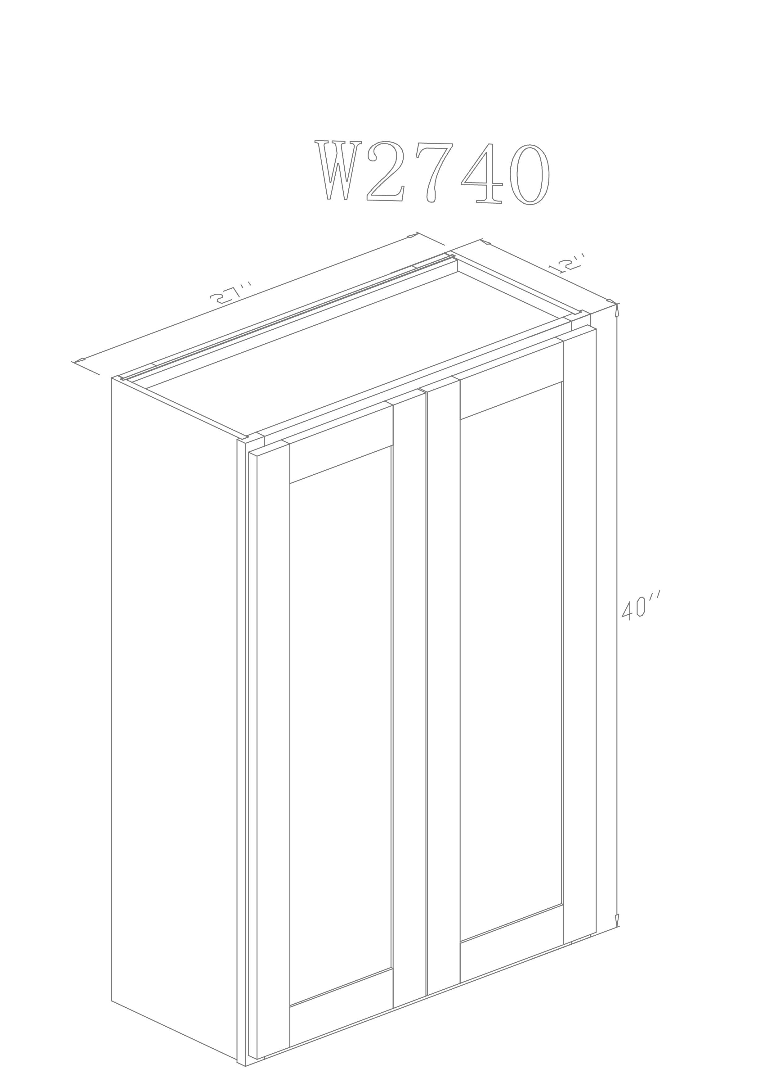 Wall 27" - Modern Grey 27 Inch Wall Cabinet - ZCBuildingSupply