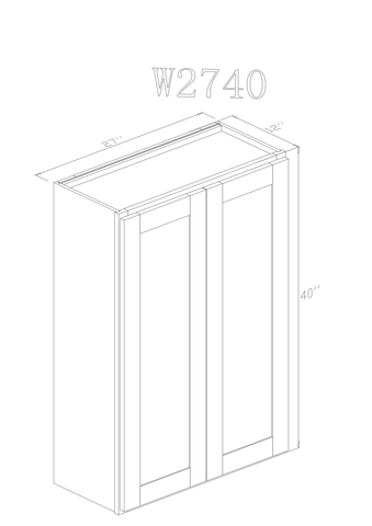 Wall 27" - Modern Grey 27 Inch Wall Cabinet - ZCBuildingSupply