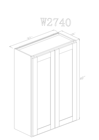 Wall 27" - Shiny White 27 Inch Wall Cabinet - ZCBuildingSupply