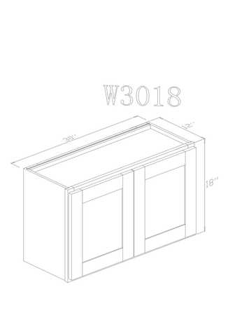 Wall 30" - Cherry 30 Inch Wall Stove Cabinet - ZCBuildingSupply