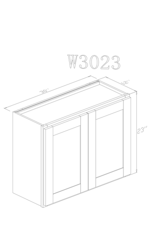 Wall 30" - Cherry 30 Inch Wall Stove Cabinet - ZCBuildingSupply