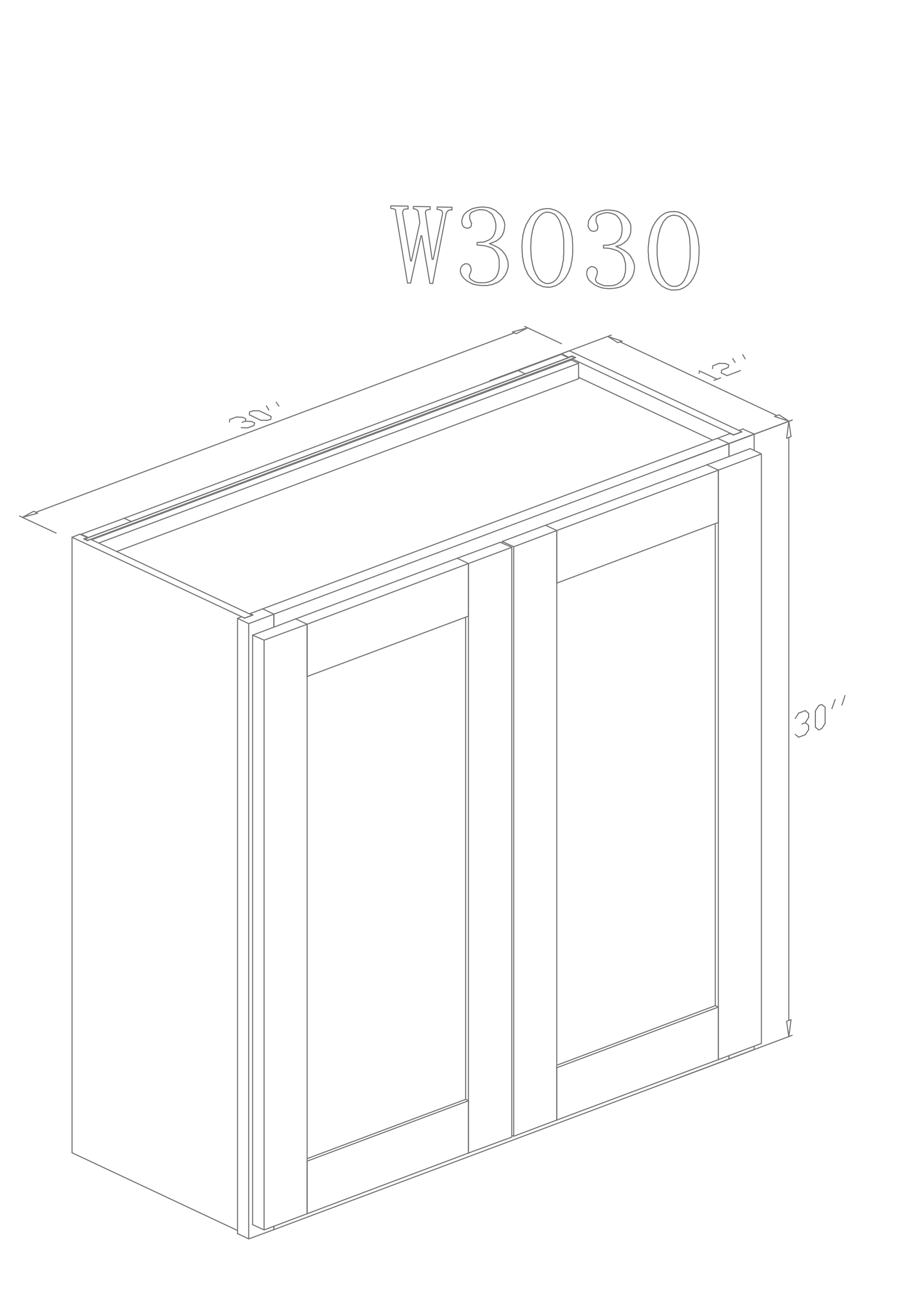 Wall 30" - Ashton Grey 30 Inch Wall Cabinet - ZCBuildingSupply