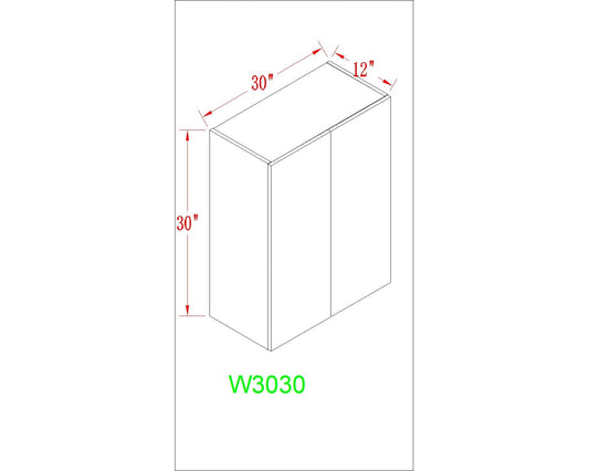 Wall 30" - White Oak 30 Inch Wall Cabinet