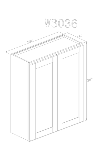 Wall 30" - American Oak 30 Inch Wall Cabinet