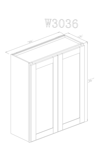 Wall 30" - Pure Grey 30 Inch Wall Cabinet - ZCBuildingSupply