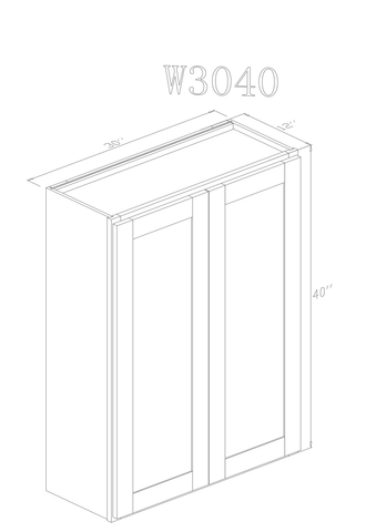 Wall 30" - Modern Grey 30 Inch Wall Cabinet - ZCBuildingSupply
