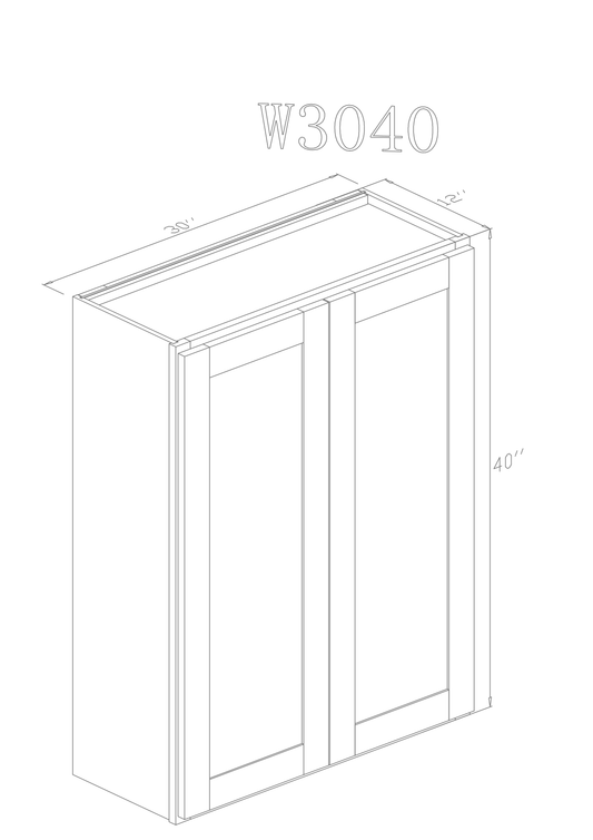 Wall 30" - Pure White 30 Inch Wall Cabinet - ZCBuildingSupply
