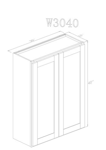 Wall 30" - Almond White 30 Inch Wall Cabinet - ZCBuildingSupply