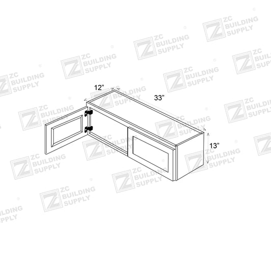 Wall 33" - Cognac 33 Inches Wall Refrigerator Cabinet (12"D)