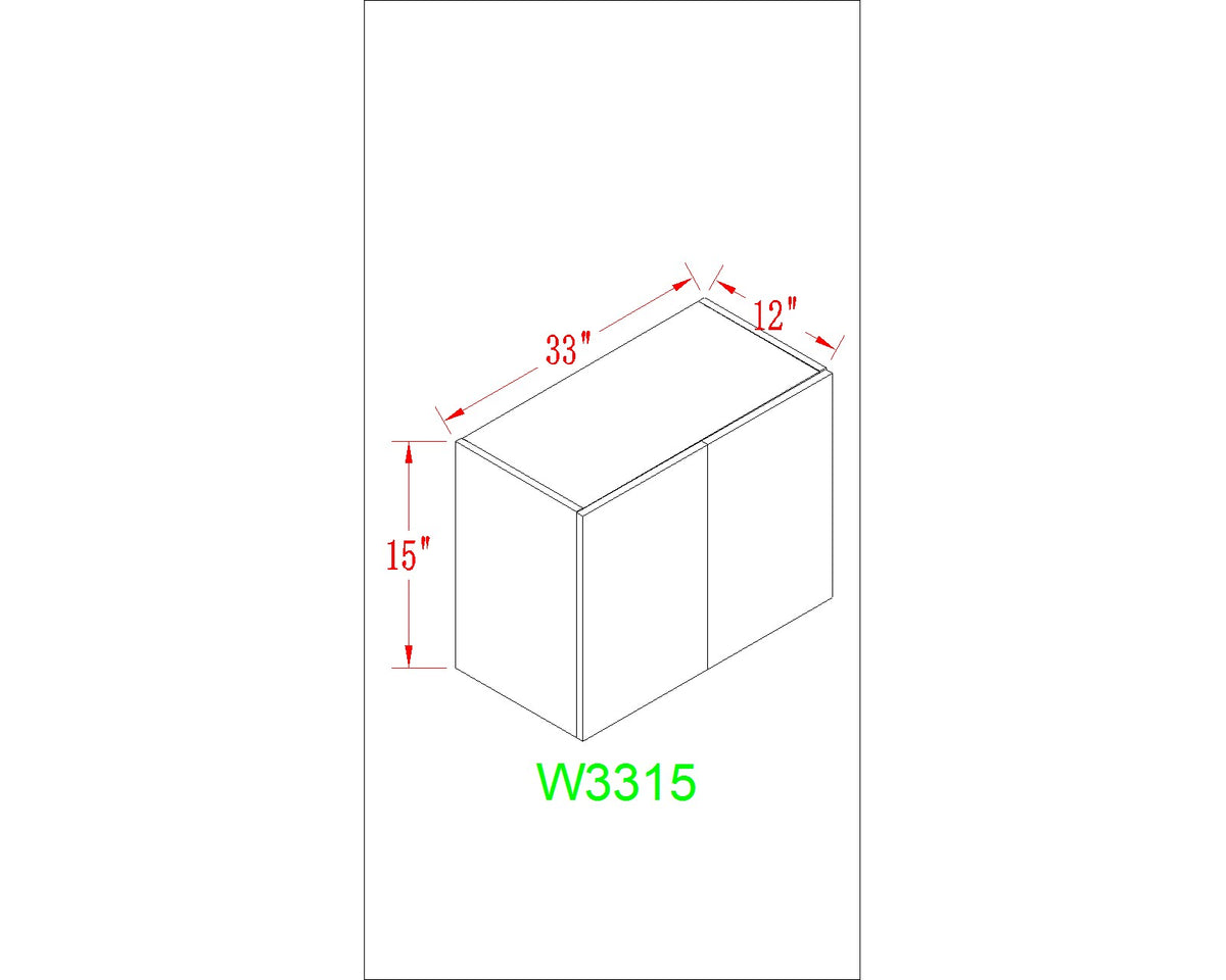 Wall 33" - Dark Grain 33 Inch Wall Refrigerator Cabinet(12")