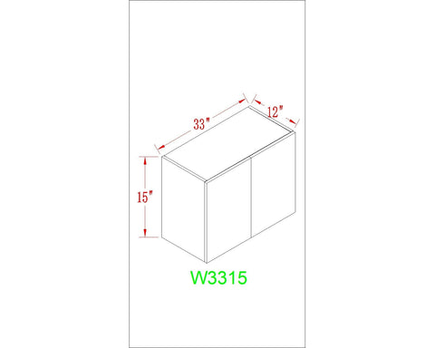 Wall 33" - Pure Grey 33 Inches Wall Refrigerator Cabinet