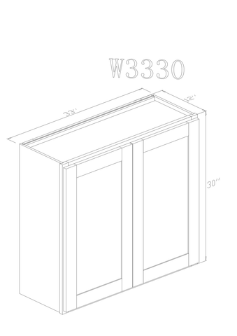 Wall 33" - Ashton Grey 33 Inch Wall Cabinet - ZCBuildingSupply