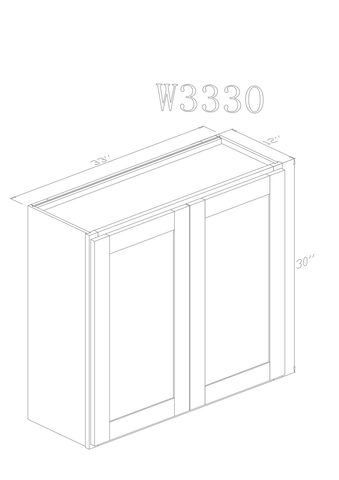 Wall 33" - Classic White 33 Inch Wall Cabinet - ZCBuildingSupply