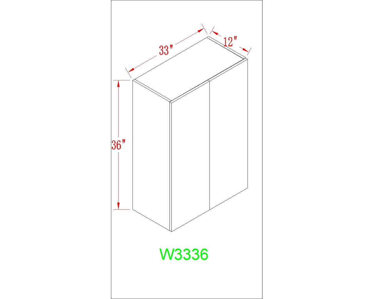Wall 33" - Dark Grain 33 Inch Wall Cabinet