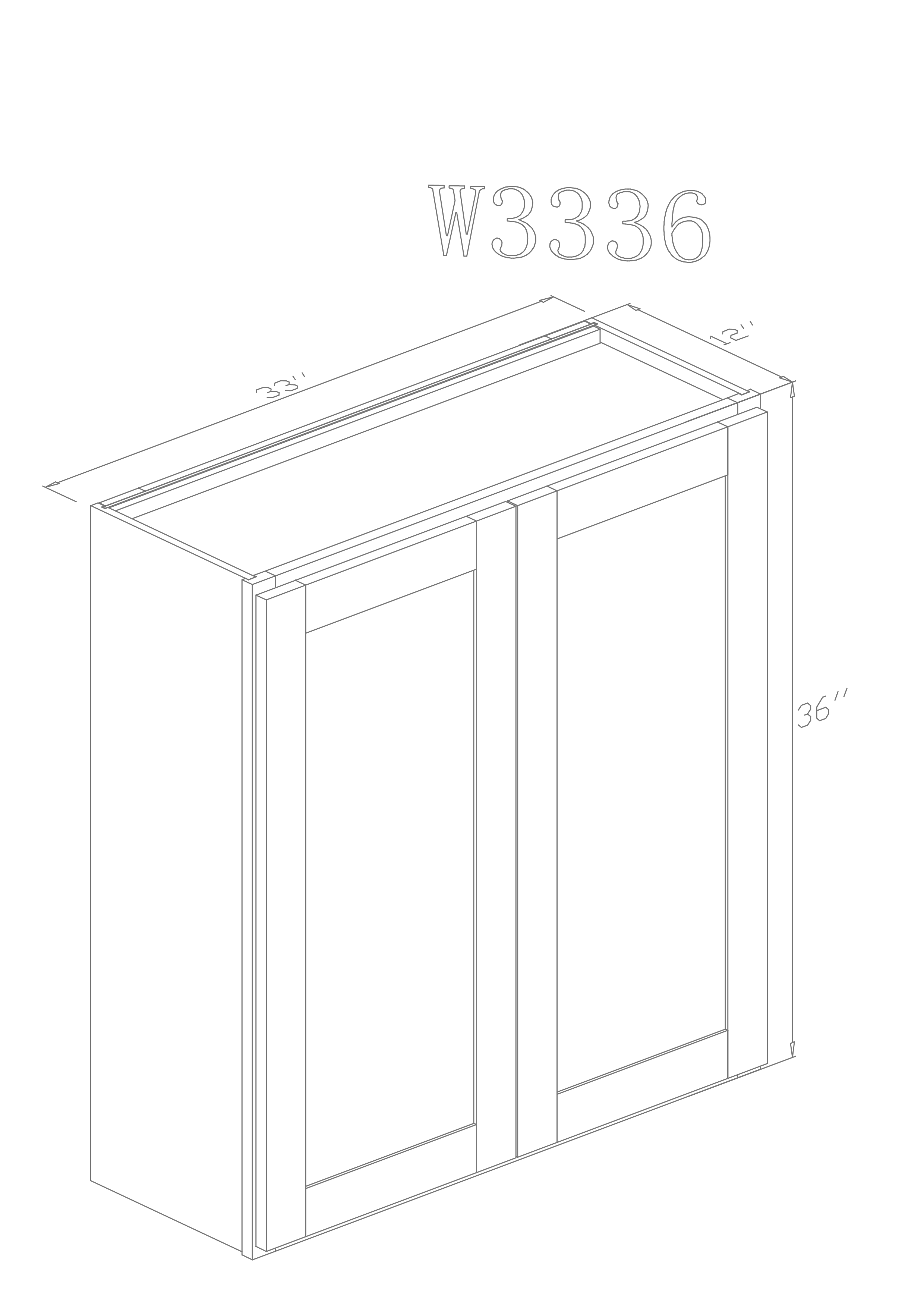 Wall 33" - Cherry 33 Inch Wall Cabinet - ZCBuildingSupply