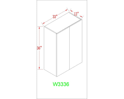 Wall 33" - White Oak 33 Inch Wall Cabinet