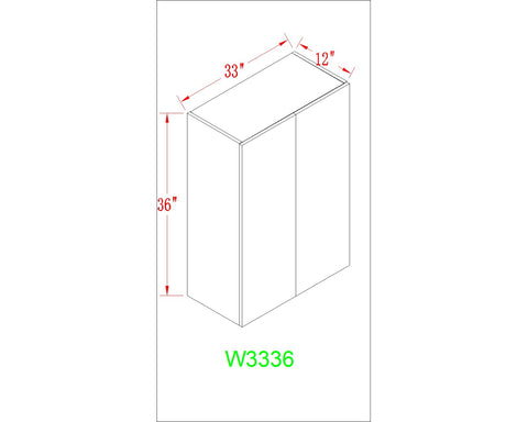 Wall 33" - Dark Grain 33 Inch Wall Cabinet