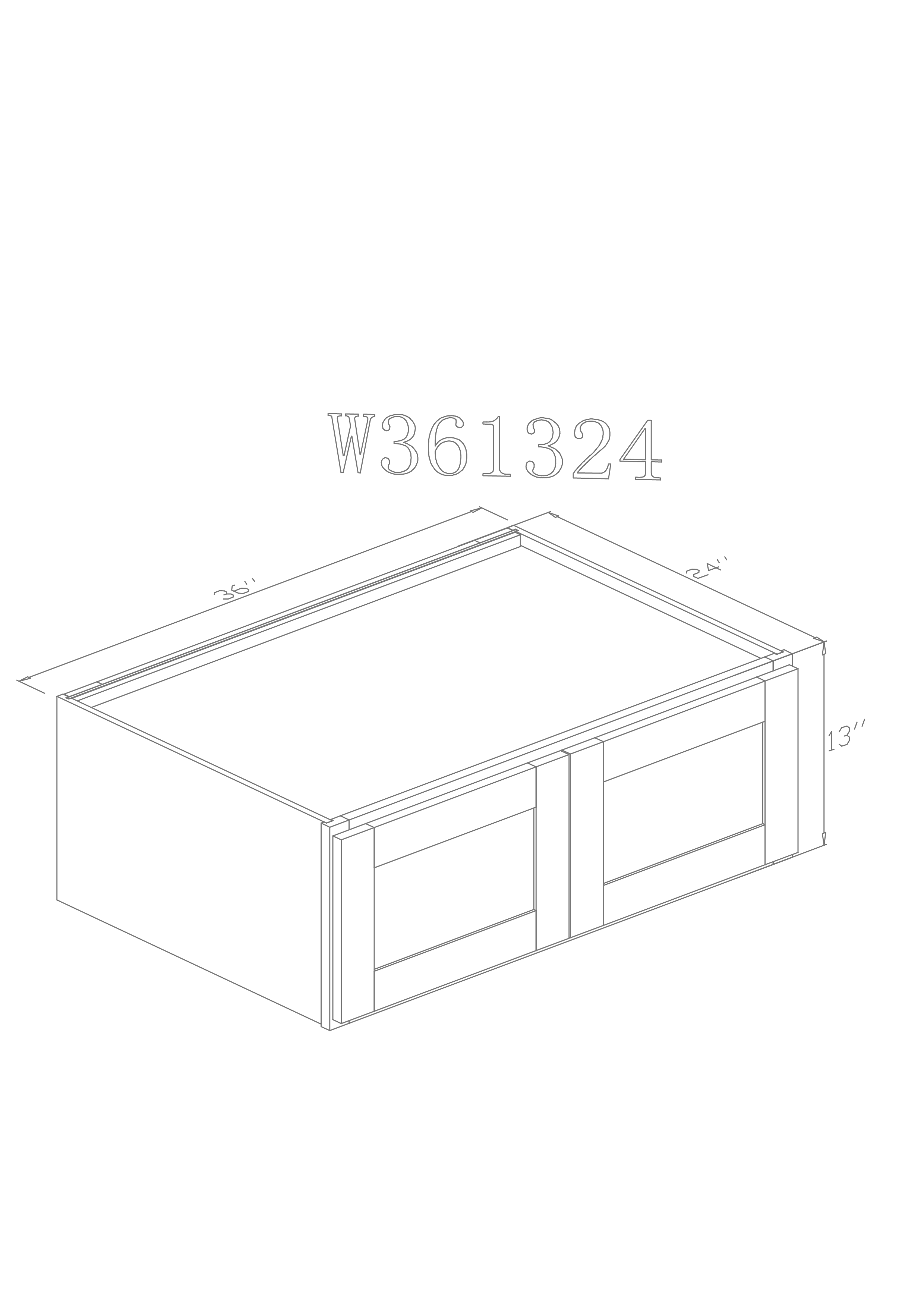 Wall 36" - Modern Grey 36 Inch Wall  Refrigerator Cabinet(24"D) - ZCBuildingSupply