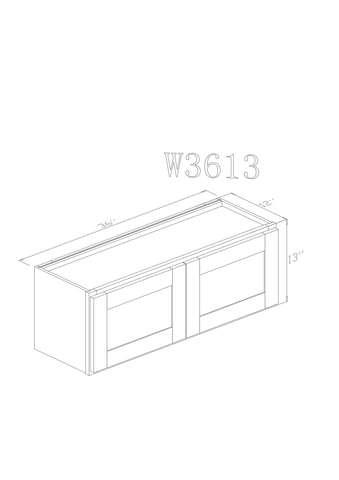 Wall 36" - Cherry 36 Inch Wall Refrigerator Cabinet(12") - ZCBuildingSupply