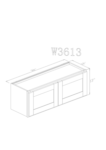 Wall 36" - Cognac 36 Inch Wall Refrigerator Cabinet(12") - ZCBuildingSupply