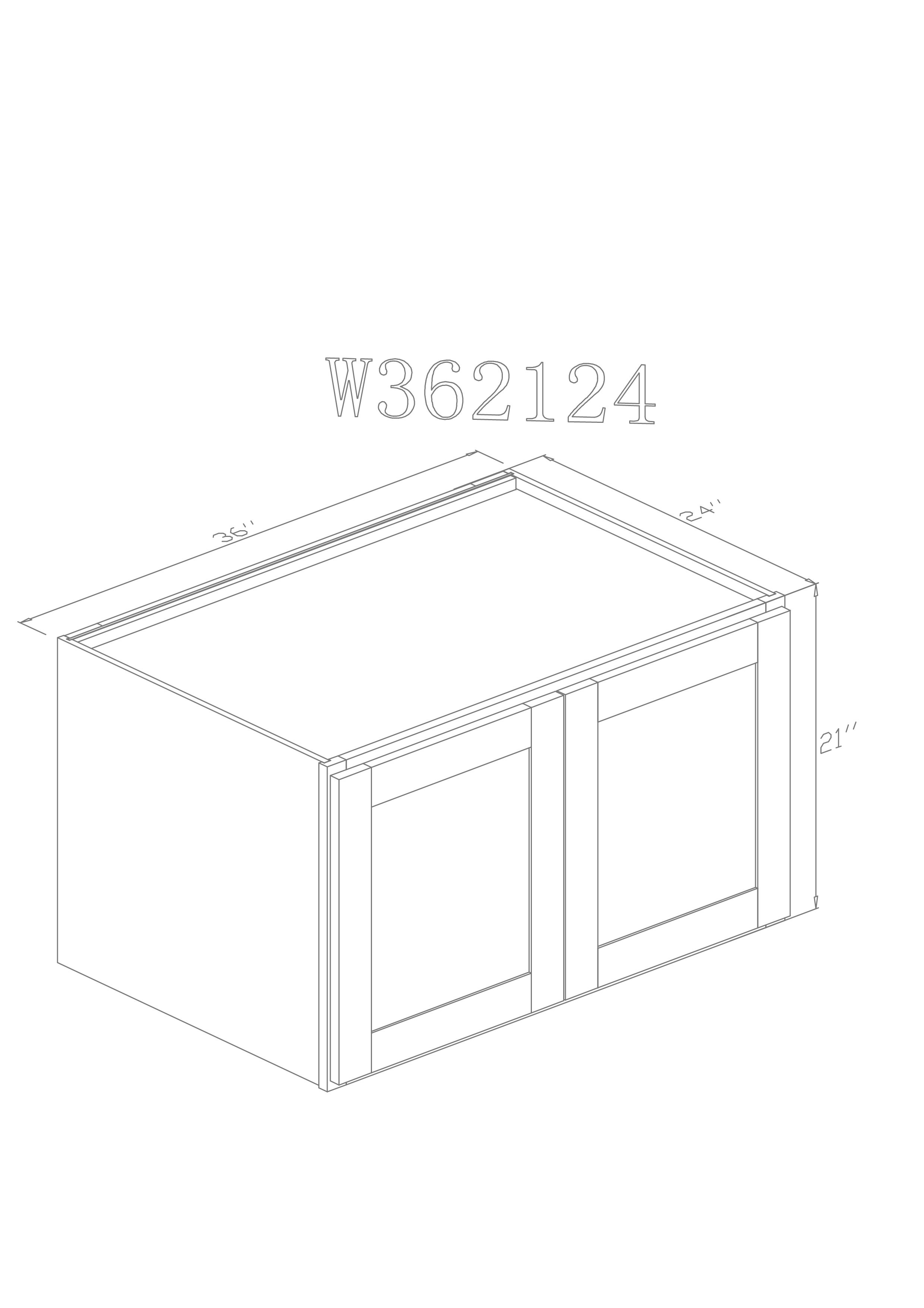 Wall 36" - Modern Grey 36 Inch Wall  Refrigerator Cabinet(24"D) - ZCBuildingSupply