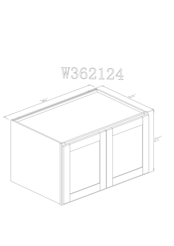 Wall 36" - Modern Grey 36 Inch Wall  Refrigerator Cabinet(24"D) - ZCBuildingSupply