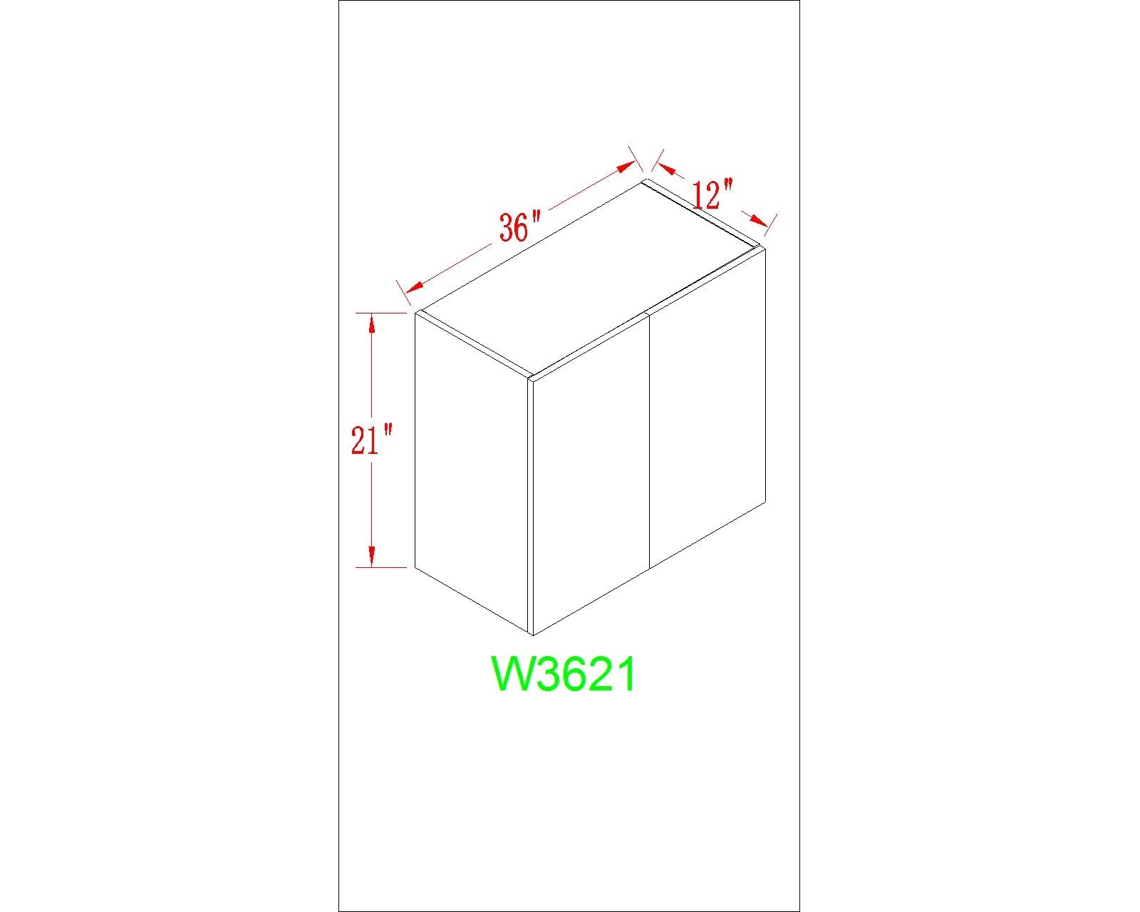Wall 36" - White Oak 36 Inch Wall Refrigerator Cabinet(12")