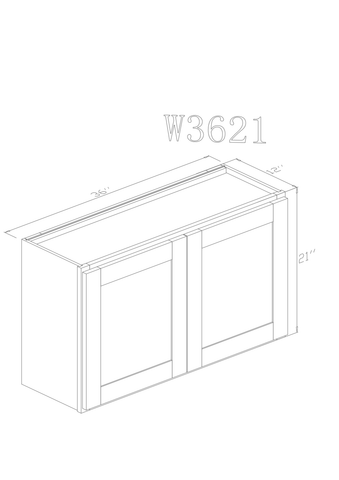 Wall 36" - Pure White 36 Inch Wall Refrigerator Cabinet(12") - ZCBuildingSupply