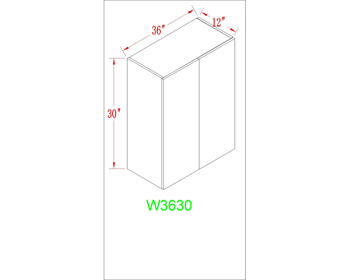 Wall 36" - Dark Grain 36 Inch Wall Cabinet