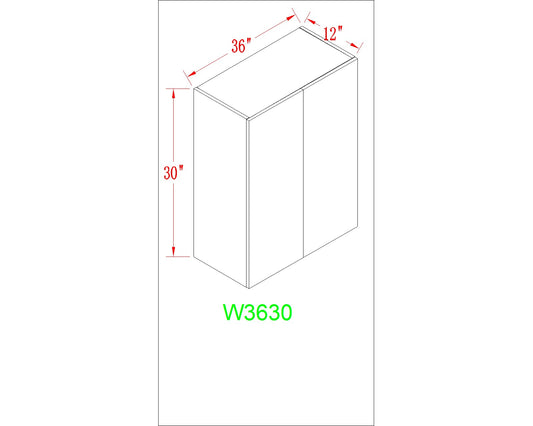 Wall 36" - Dark Grain 36 Inch Wall Cabinet
