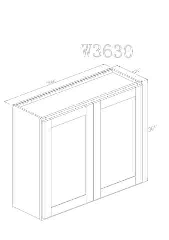 Wall 36" - Espresso 36 Inch Wall Cabinet - ZCBuildingSupply