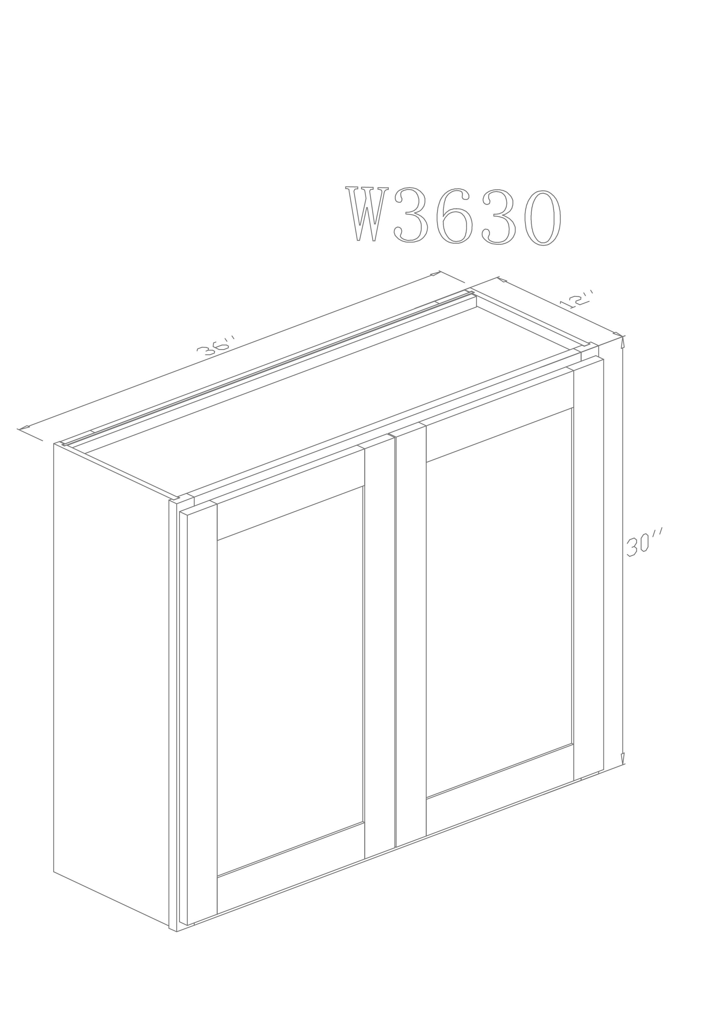 Wall 36" - Ashton Grey 36 Inch Wall Cabinet - ZCBuildingSupply