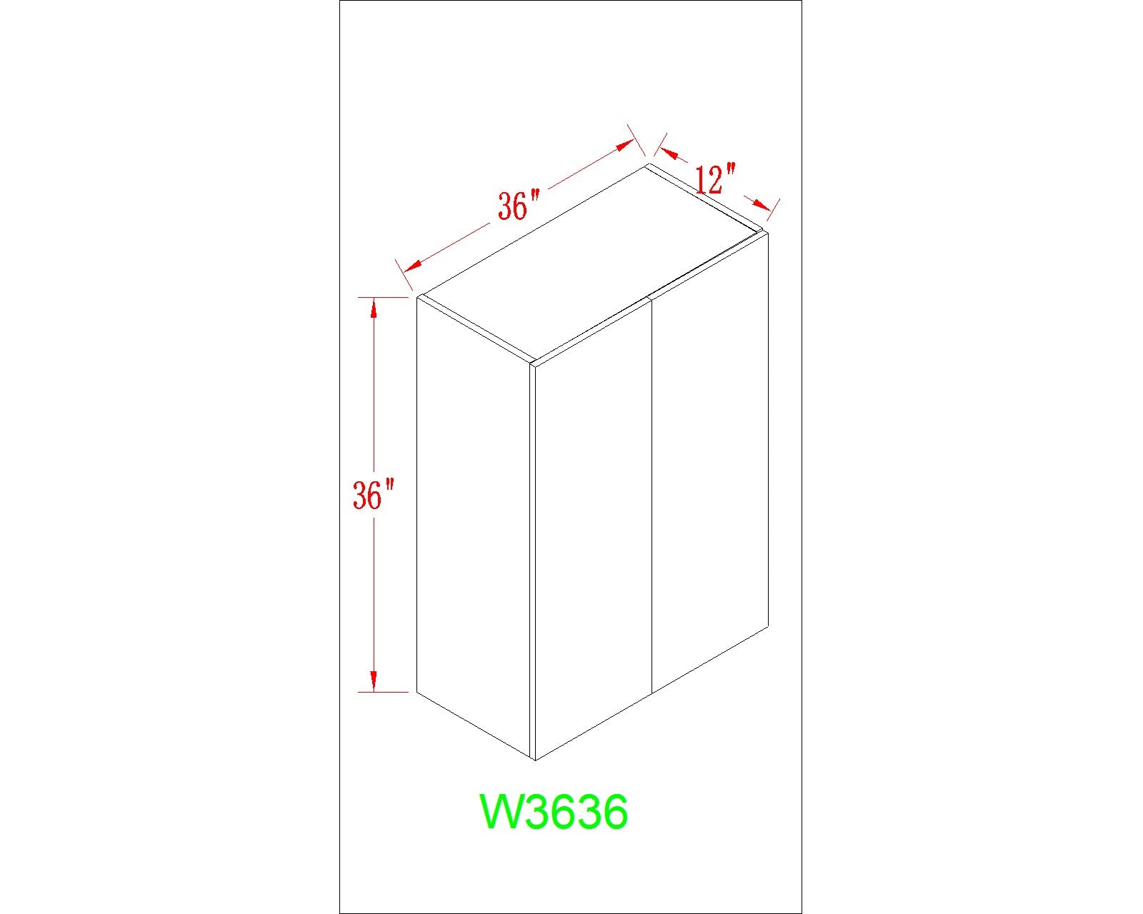 Wall 36" - Dark Grain 36 Inch Wall Cabinet