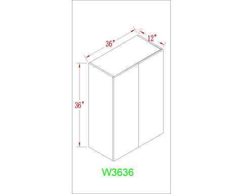 Wall 36" - White Oak 36 Inch Wall Cabinet