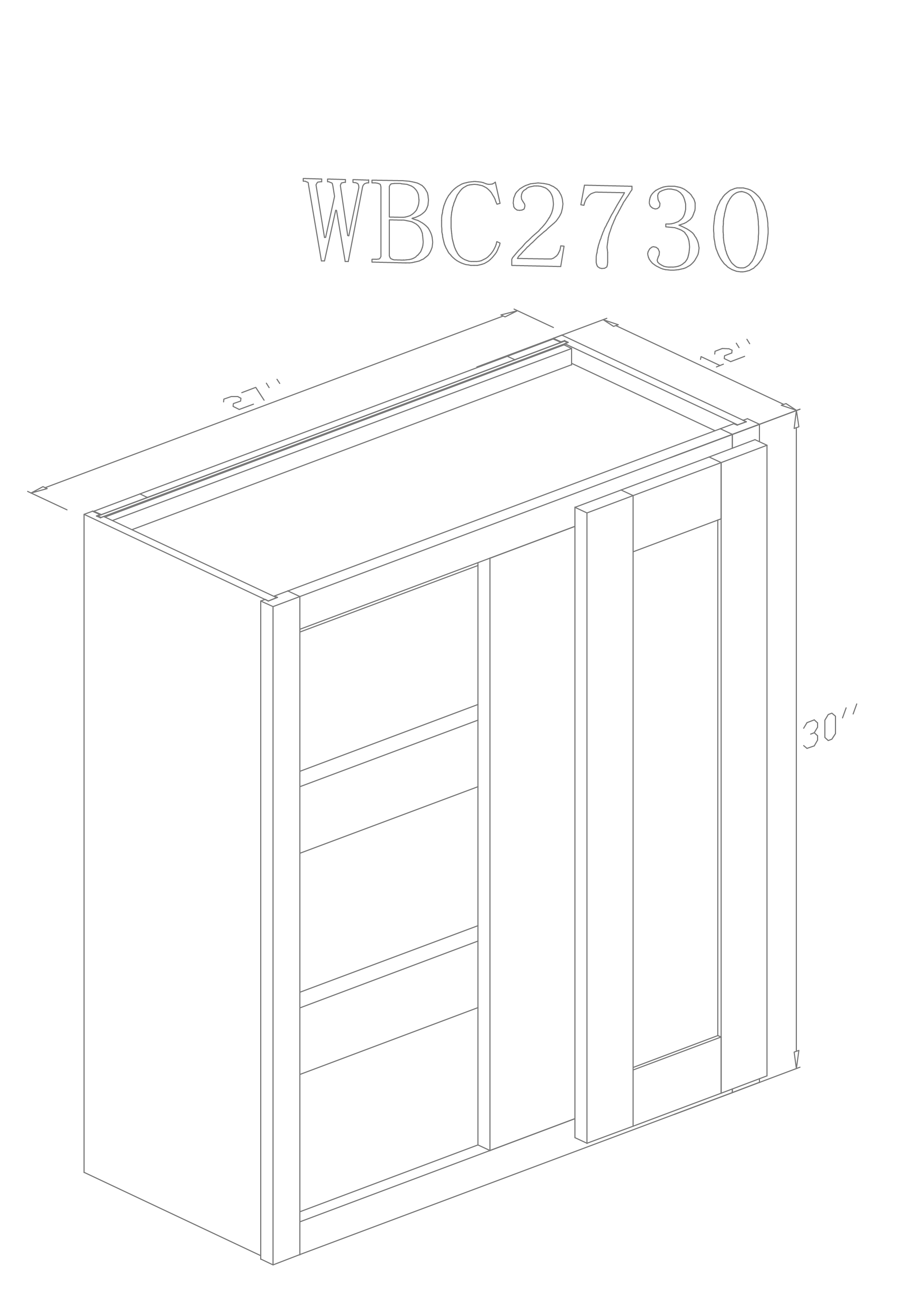 Wall 27" - Classic White 27 Inch Wall Blind Cabinet - ZCBuildingSupply
