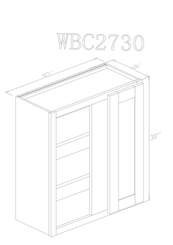 Wall 27" - Natural Shaker 27 Inches Wall Blind Cabinet