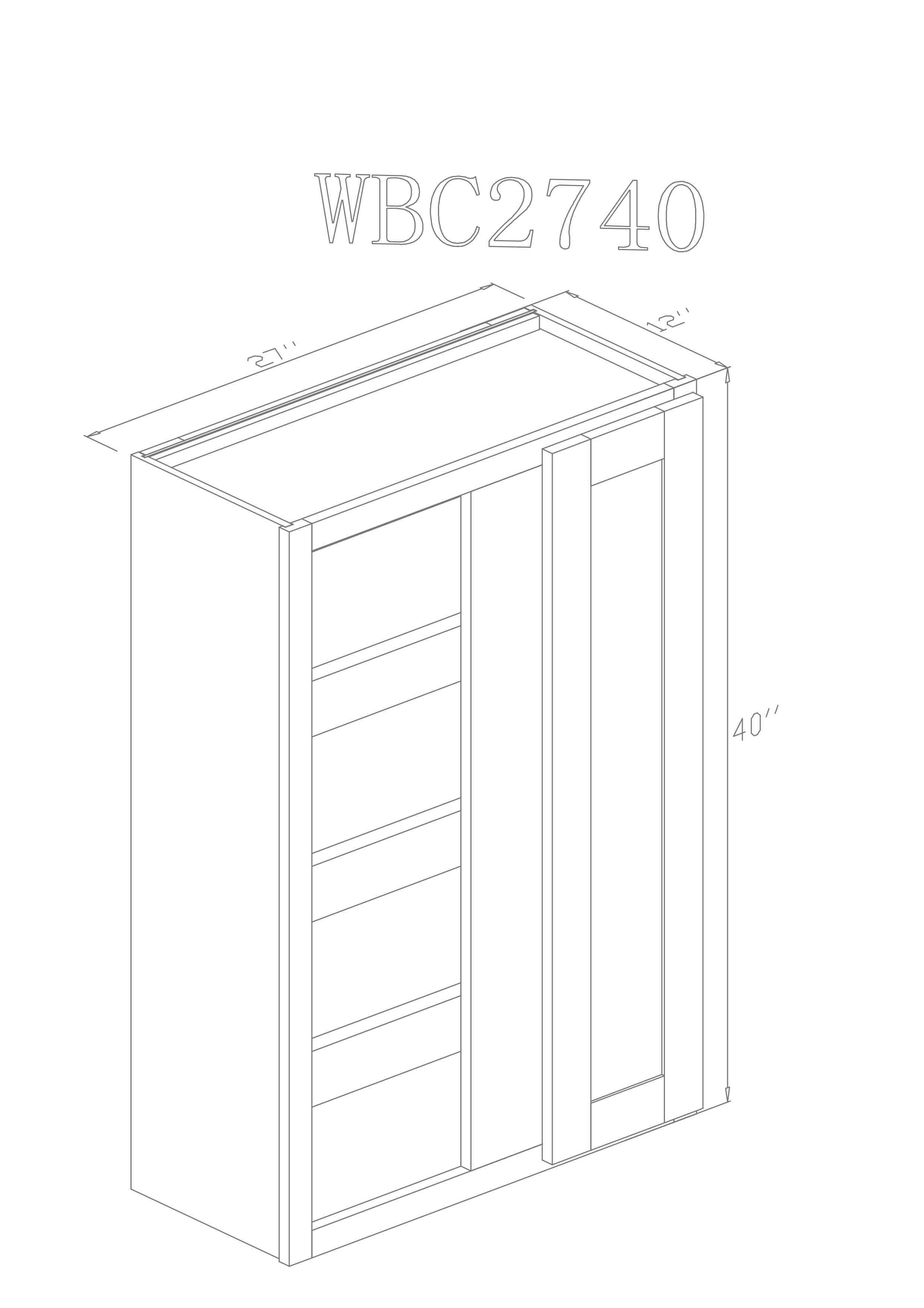 Wall 27" - Ashton Grey 27 Inch Wall Blind Cabinet - ZCBuildingSupply