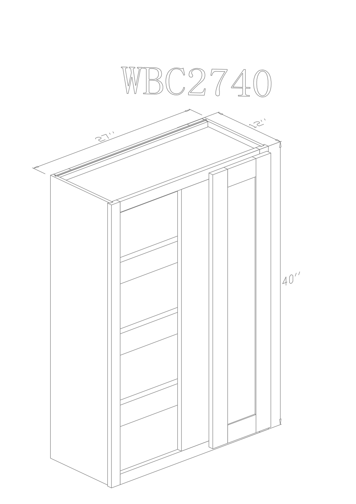 Wall 27" - Espresso 27 Inch Wall Blind Cabinet - ZCBuildingSupply