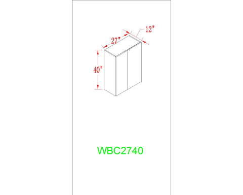 Wall 27" - Shiny White 27 Inch Wall Blind Cabinet