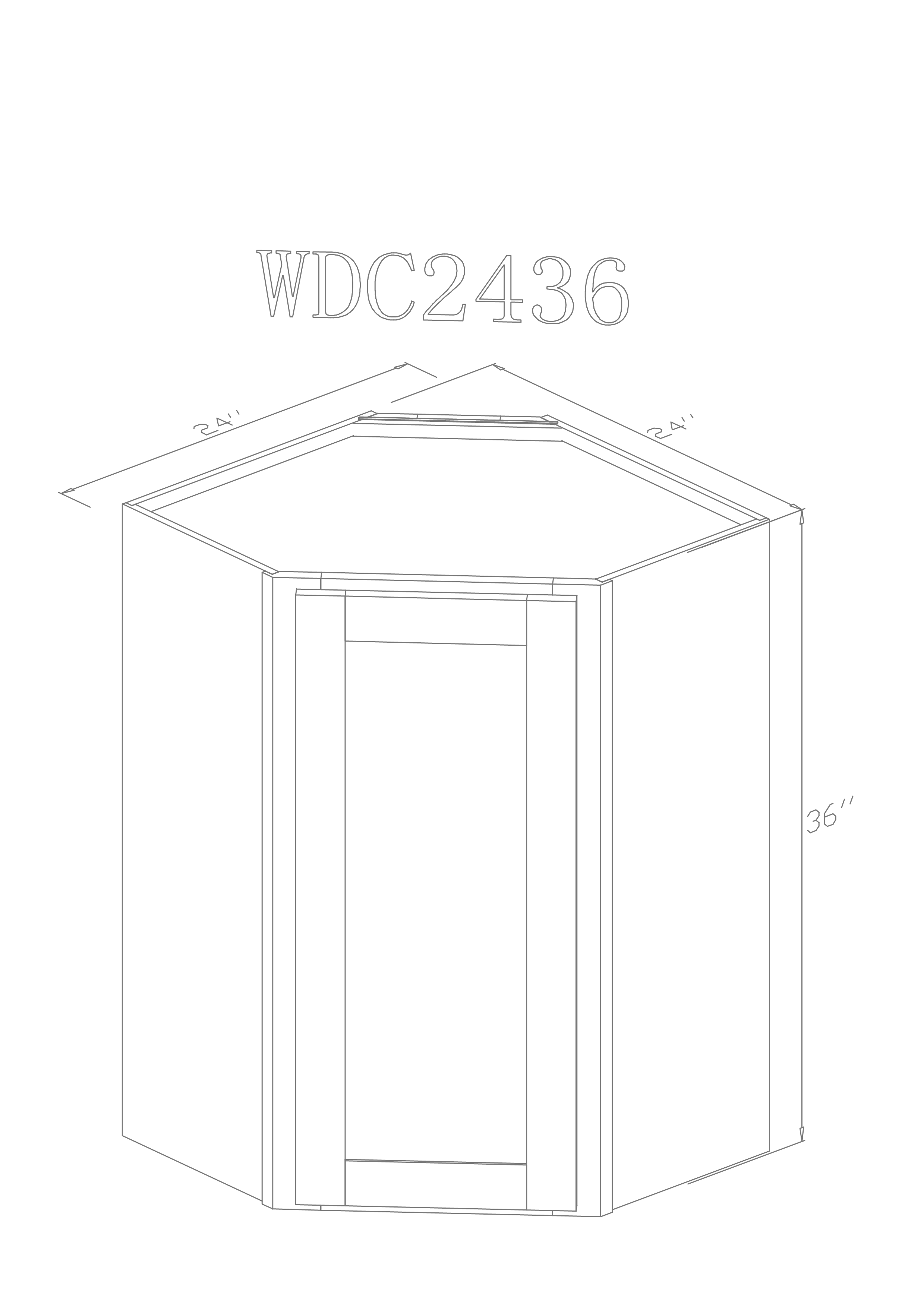 Wall 24" - Shiny White 24  Inch Wall Corner Cabinet - ZCBuildingSupply
